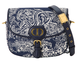 Dior Medium Bobby Bag, Canvas, Blue,05RU0241, DB/B, 3*